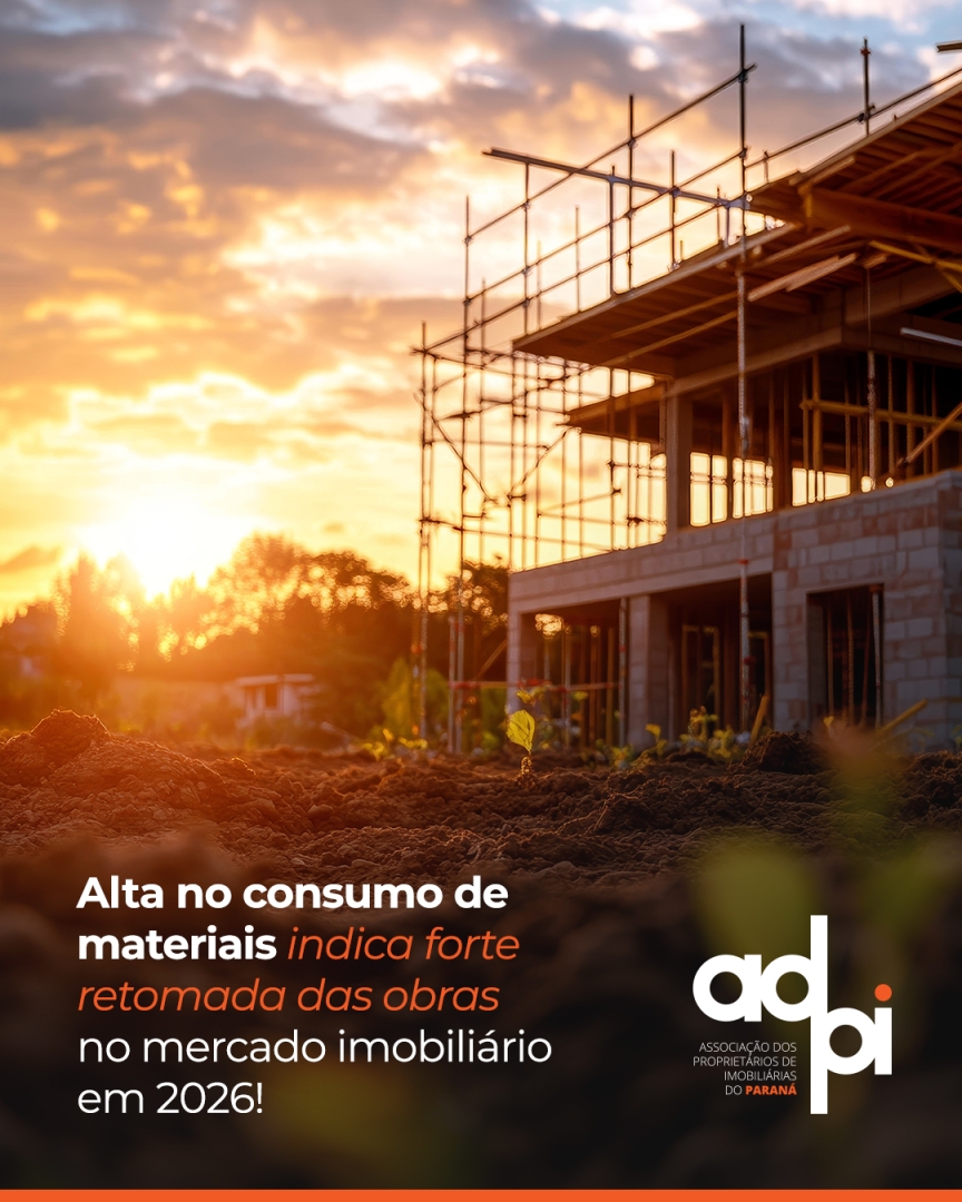 Alta no consumo de materiais indica forte retomada das obras no mercado imobiliário em 2026!