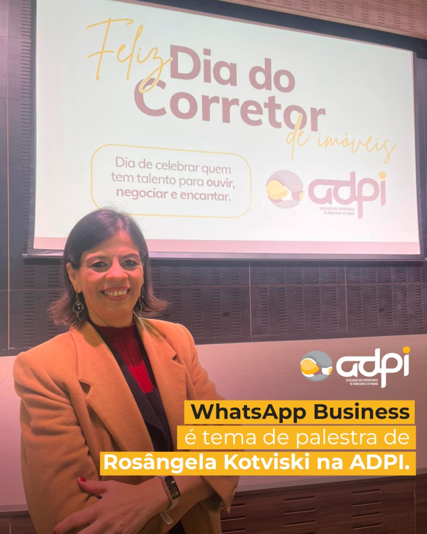 WhatsApp Business é tema de palestra de Rosângela Kotviski na ADPI.